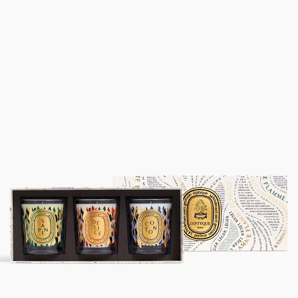 【返品不可】 Set Candle Diptyque 3X70 ml 50 | Kit Mixed 2023, G キャンドル