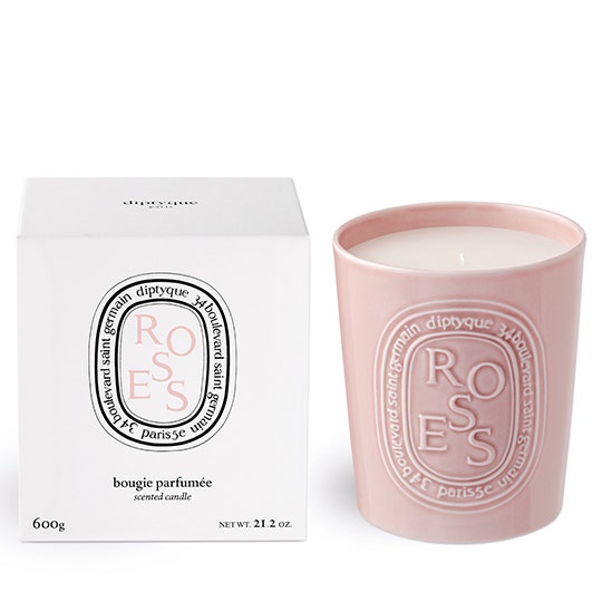 Diptyque Roses Candle 600 G, Floral Candle | 50 ml