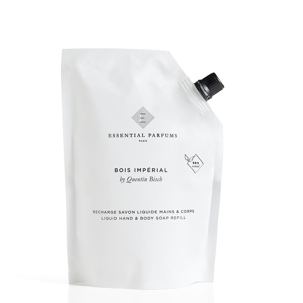 Image of Essential Parfums - Bois Imperial Sapone Mani & Corpo 500 ml Refill - Sapone Corpo Detergente