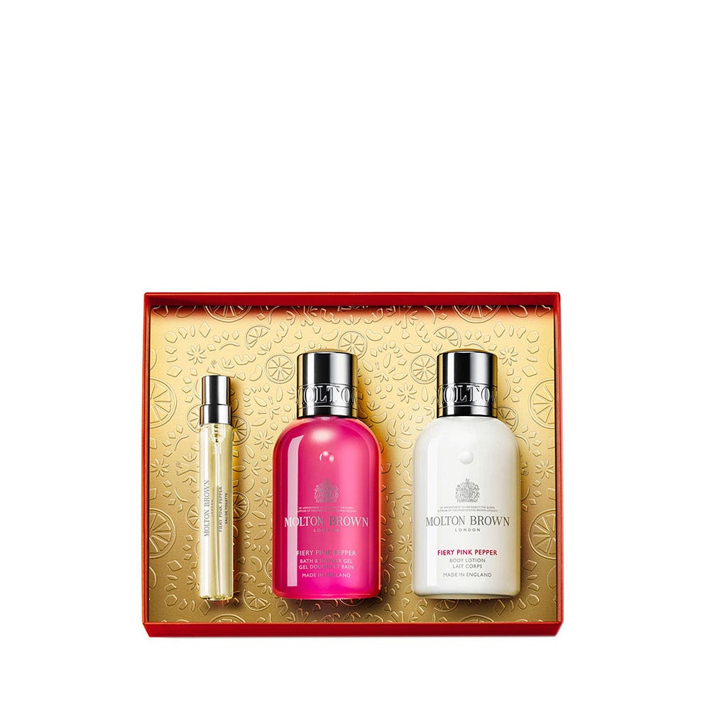 Image of Molton Brown - Fiery Rosa Pepper Travel Gift Set Multitaglia - Kit Corpo Detergente