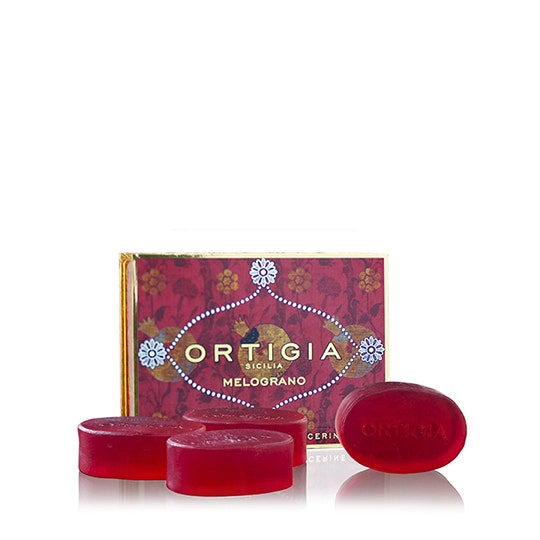 Image of Ortigia - Melograno Sapone alla Glicerina Kit 4 x 100 g Large - Sapone Mani Detergente