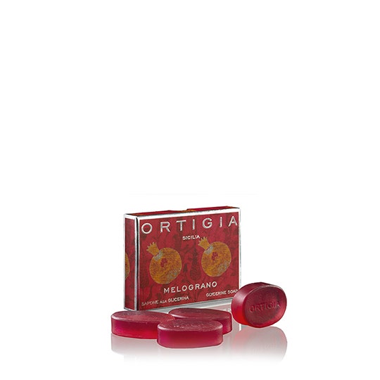 Image of Ortigia - Melograno Sapone alla Glicerina Kit 4 x 40 g Small - Sapone Mani Detergente