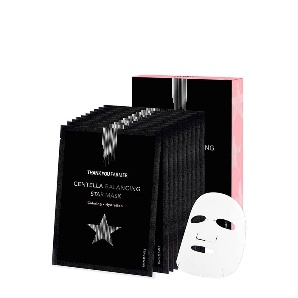 Image of Thank you Farmer - Centella Balancing Star Mask 10 X 30 ml - Maschera Viso Equilibrante Per Pelli Sensibili