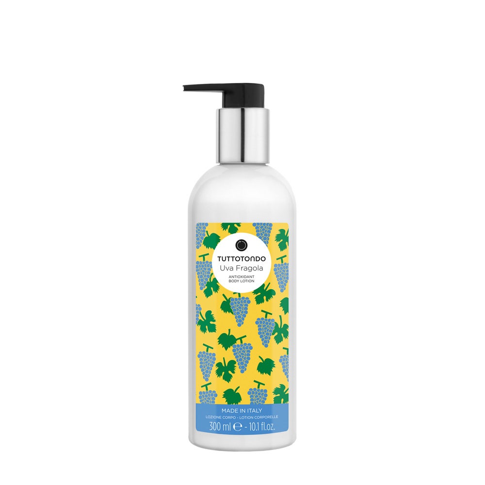 Image of Tuttotondo - Uva Fragola Lozione Corpo Antiossidante 300 ml - Emulsione Corpo Idratante